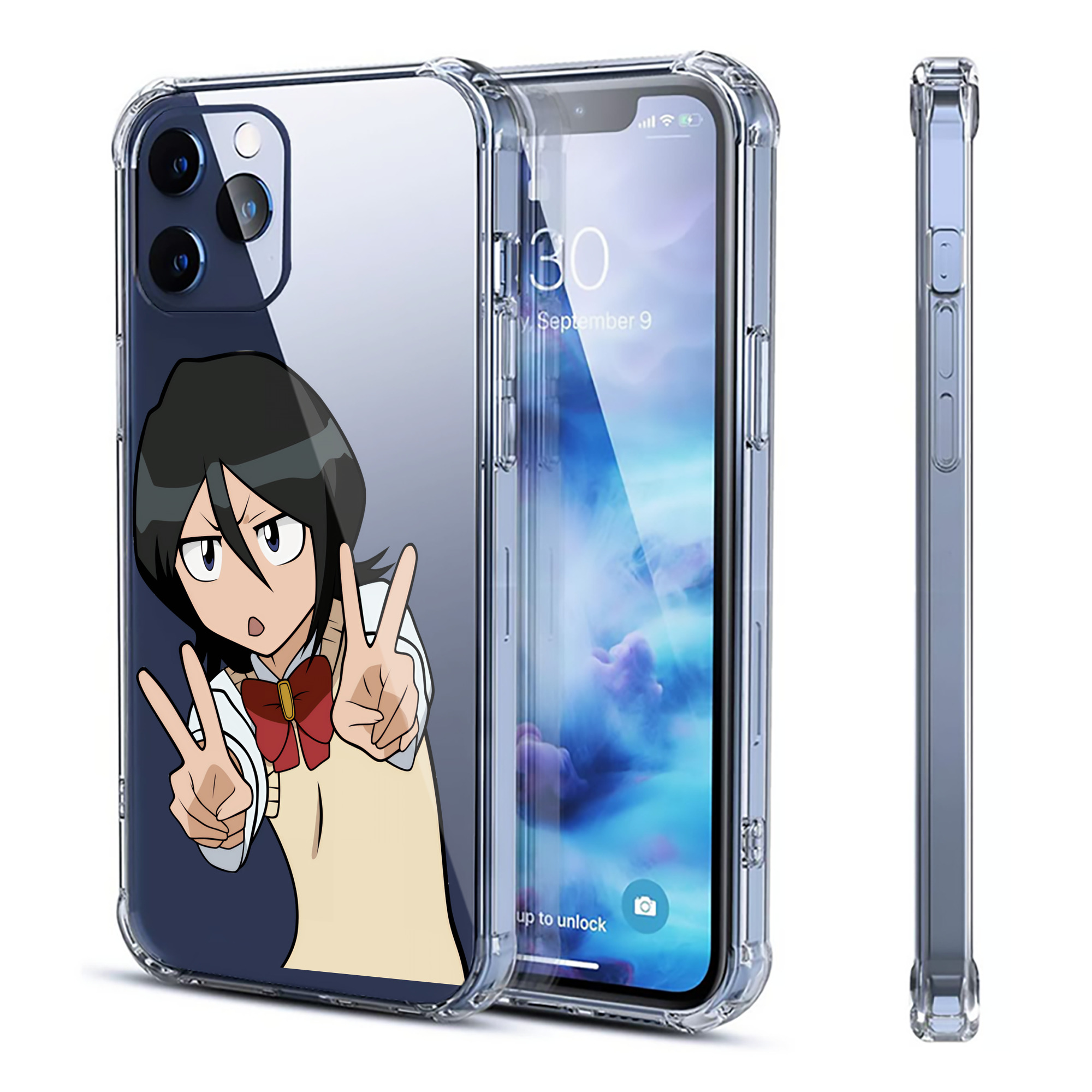 （画像用） ブリーチ 朽木ルキア BLEACH Kuchiki Rukia 【iPhone 12シリーズ対応】透明スマホケース（クリアソフトケース）
